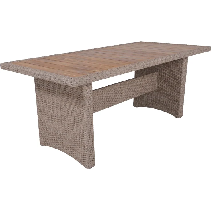 Gartentisch ESSEN - Akazie, Weidenbraun, 90x180x75cm | Terrassentisch Wetterfest Outdoor Tisch – Bild 2