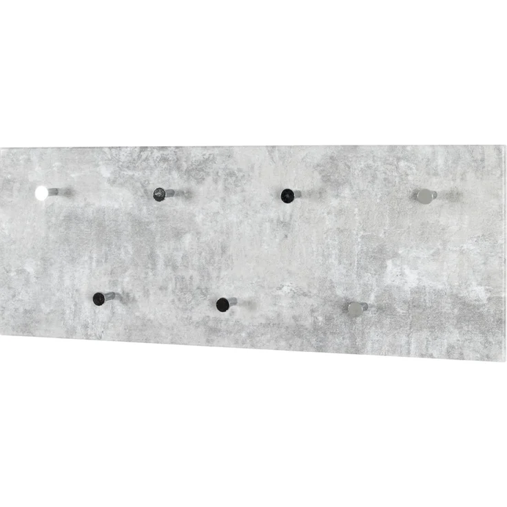 Garderobenhaken >Big Eddy< in Betonoptik-chrom aus Stahl, MDF - 80x30x6 (BxHxT) – Bild 3