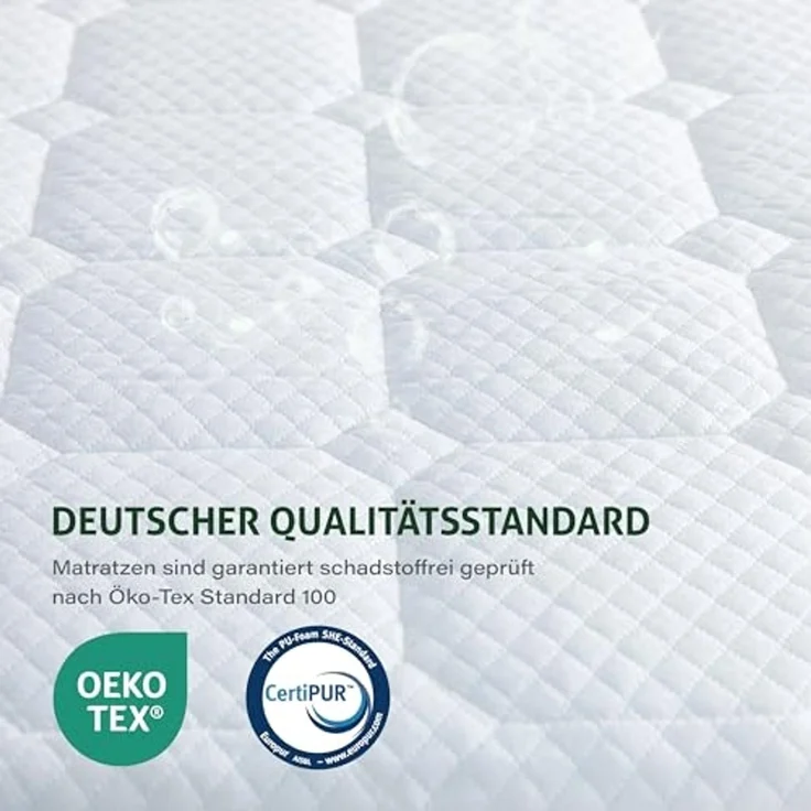 EGO HOME Matratzen Topper 160x200, 7 Zonen Matratzentopper mit Memory-Schaum, Öko-TEX Zertifiziert, 160x200 cm Matratzenauflage für Boxspringbett Matratzen Schlafsofa – Bild 5