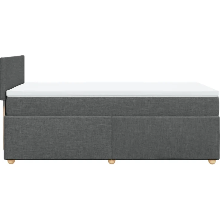 vidaXL Boxspringbett mit Matratze Dunkelgrau 90x200 cm Stoff 3288857 – Bild 7