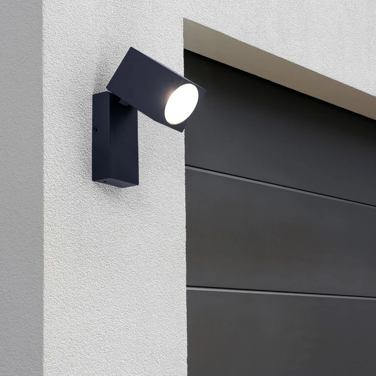 Wandleuchte, Down Strahler, Alu schwarz, beweglich, H 10 cm – Bild 7