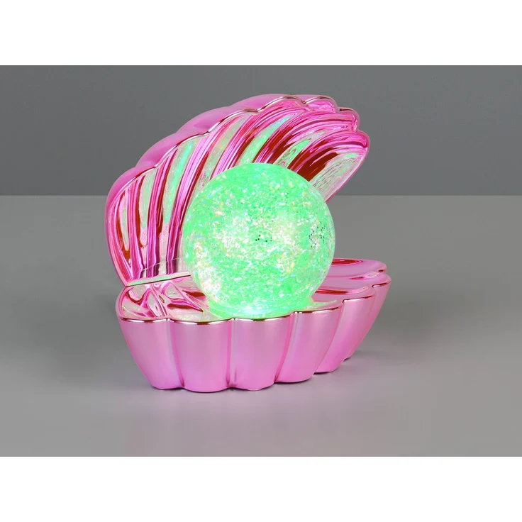 USB Muschel Tischlampe SHELLY Pink mit RGB Beleuchtung, Höhe 14cm – Bild 7