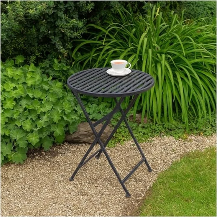HTI-Line Gartentisch Gartentisch rund Valentine Garden (Stück, 1-St, 1 Gartentisch), Metall Nostalgie – Bild 4