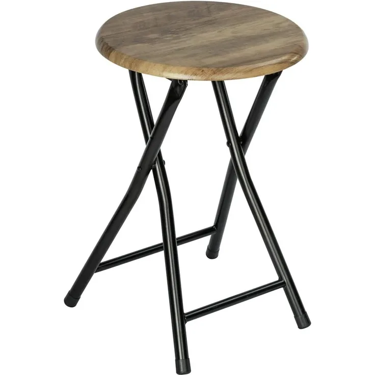 WENKO Hocker Forio, Beistelltisch, Pflanzenhocker, Badhocker im Industrial Stil, klappbar
