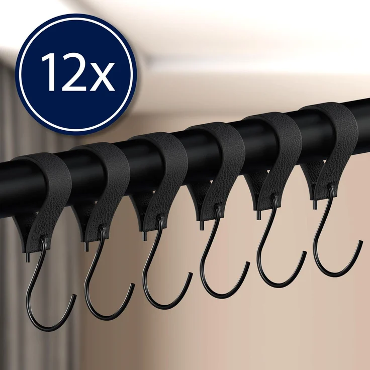 CLP Kleiderstange Fenton aus Metall für Deckenmontage mit 12 Kleiderhaken,80x80 cm – Bild 3