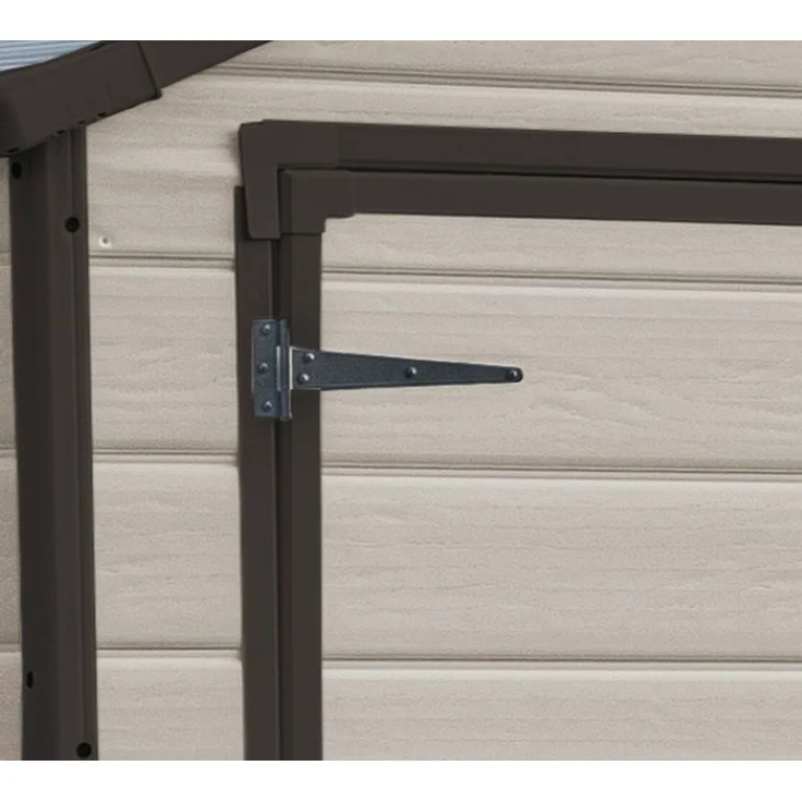 Dmora Gartenhaus Cranbrook, Gartenhütte, Gartenhaus, Werkzeugschuppen, 185x152 h226 cm, Beige – Bild 9