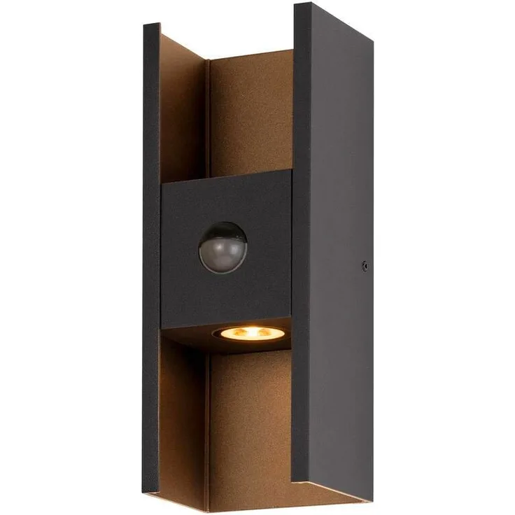 SLV FLATT II, Wandaufbauleuchte, SENSOR, 2700 K, max. 10 W, schwarz - Stand-, Wand- und Deckenleuchten (Outdoor)
