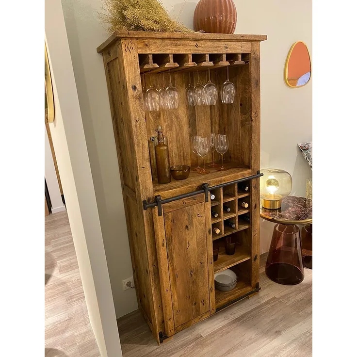 Barschrank 85x170cm 'Railroad' Mango & Eisen