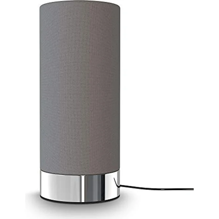 Tischleuchte Stoff Touchlampe dimmbar Nachttisch Schreibtisch Wohnzimmer grau – Bild 2
