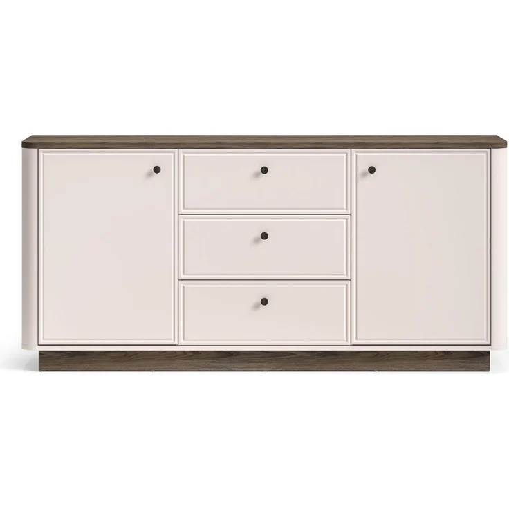 Selsey 'Vilavio' Sideboard 2-türig, 3 Schubladen, Kaschmir/Eicheoptik Dunkel, 180 cm – Bild 6