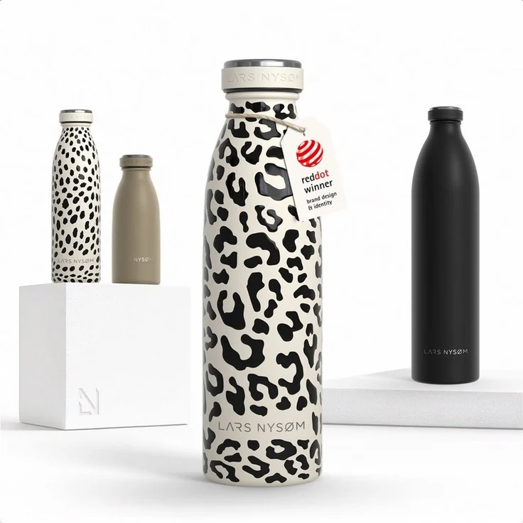 LARS NYSØM Thermoflasche Ren, Isolierflasche mit Vakuum Isolierung: 12h heiß / 24h kühl – Bild 1