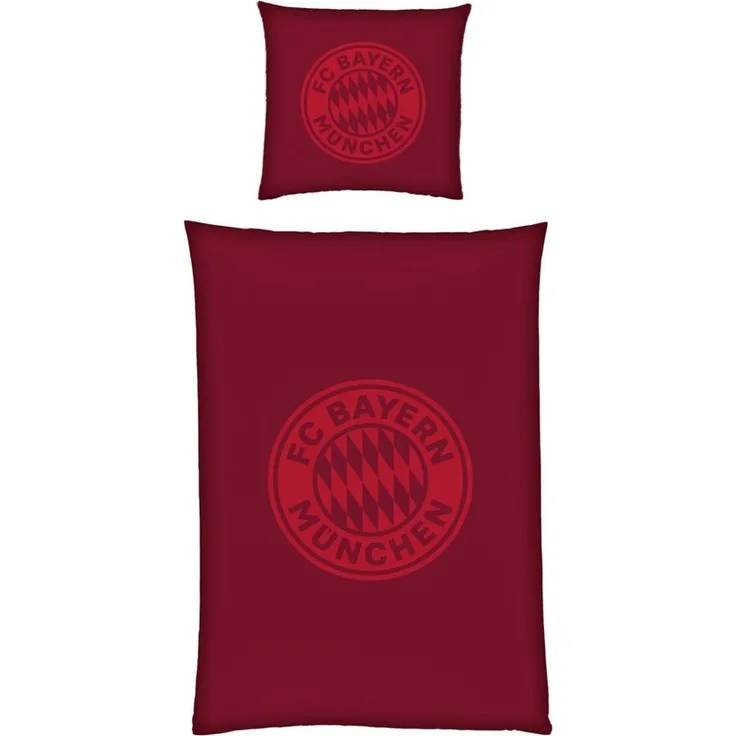 FC Bayern München Bettwäsche FC Bayern München I Bettwäsche Satin I Bordeaux I 135x200 cm, 100% Baumwolle