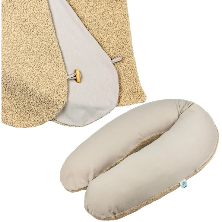 sei Design Stillkissenbezug 100% Baumwolle passend für Stillkissen XXL, Bezug für Schwangerschaftskissen, Seitenschläferkissen 190x30 cm, mit Reißverschluss, waschbar und Schadstoffgeprüft – Bild 1