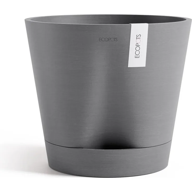 ECOPOTS Blumentopf Venice 2 30 Grau, für den Innenbereich