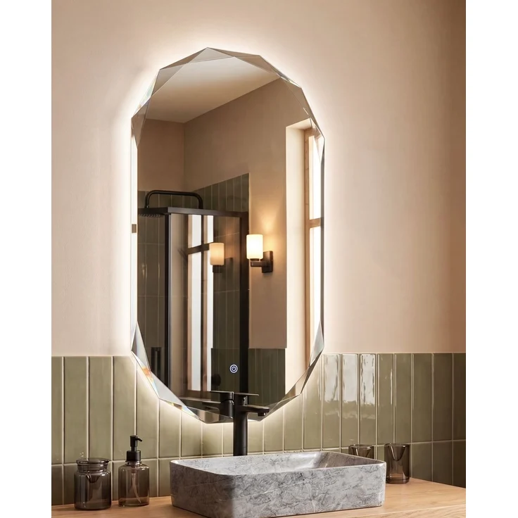 LED-Badezimmer-Spiegel ANIZY 62 cm 110 cm Weiß – Bild 3