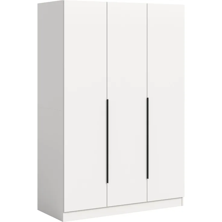Kleiderschrank 3-türig (B/H/T: 120x181x52 cm) in weiß
