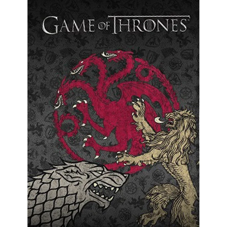 Wohndecke Game of Thrones Decke Winter is Coming 150x200 cm Kuscheldecke, BERONAGE, passend zur Bettwäsche, ideal für Sofa, Couch, Bett, Auto, Camping