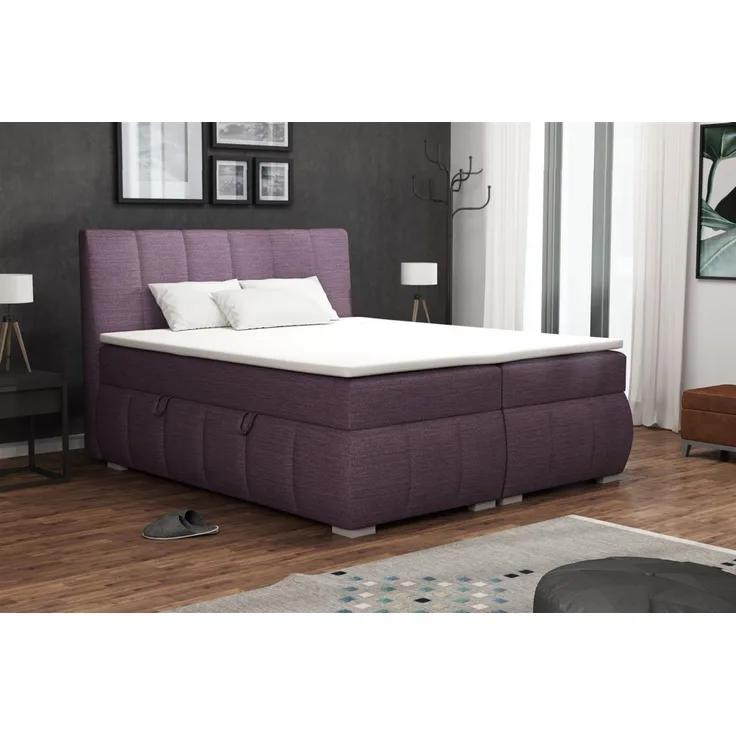 Boxspringbett Schlafzimmerbett VINCENZA 180x200cm inkl. Bettkasten