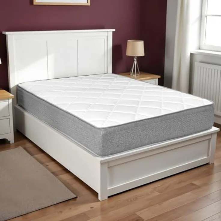 Homey Matratze 90x200 cm Box Natur mit Taschenfederkern und viskoelastisch, ergonomisch, mehrere Zonen, hoher Komfort, hygienisch und atmungsaktiv, Dicke 23 cm – Bild 2