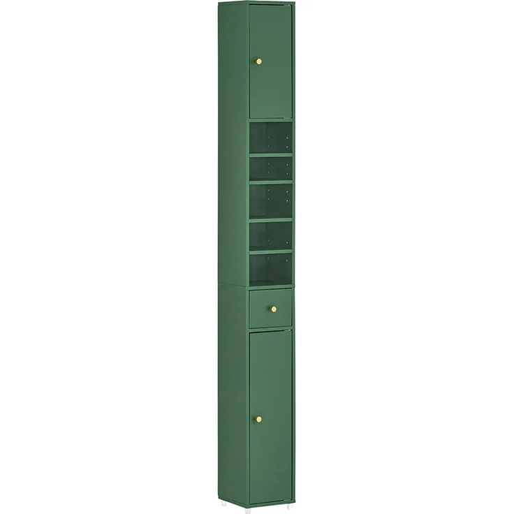 SoBuy BZR34-SY Schmale Kommode, MDF, Lackiert, Dunkelgrün, 20 x 180 x 20 cm – Bild 3