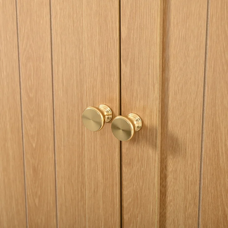 ZUBALIYA Aufbewahrungsschrank, mit Schubladen, mit Stauraum, H 180 × T 40 × B 76 cm, Natur, MDF / Spanplatte – Bild 11