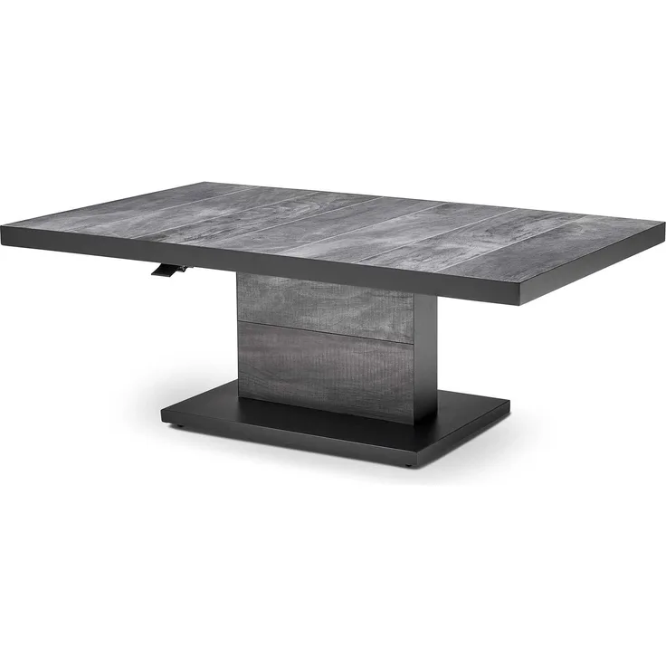 Lift-Tisch MONDO Ascella, Keramik, Grau, Schwarz, 140 x 51 x 85 cm