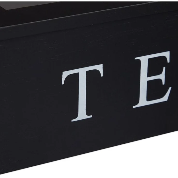 Relaxdays Schwarze Teebox mit 9 Fächern – Bild 8