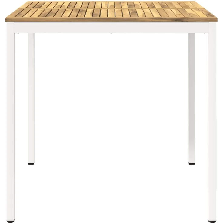 vidaXL Gartenbar-Tisch NAARDEN Weiß gewaschen 110 x 108,5 x 105 cm 901781 – Bild 3