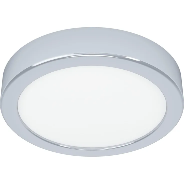 EGLO LED Deckenlampe Fueva 6, Bad Deckenleuchte Ø 16,5 cm, Badlampe aus Stahl in Chrom und Kunststoff in Weiß, Badezimer Lampe, warmweiß-kaltweiß, IP44
