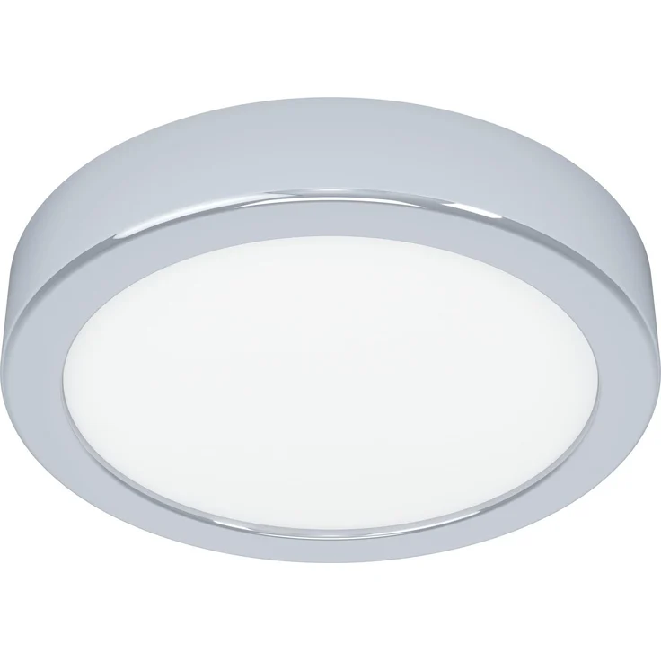 EGLO LED Deckenlampe Fueva 6, Bad Deckenleuchte Ø 16,5 cm, Badlampe aus Stahl in Chrom und Kunststoff in Weiß, Badezimer Lampe, warmweiß-kaltweiß, IP44
