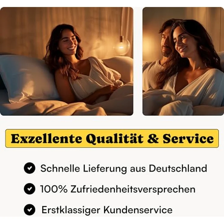 Seralino Spannbettlaken Mako Satin Spannbetttuch (100% Bio Baumwolle), 100% Bio-Baumwolle, Gummizug: rundum, Etiketten zeigen Seiten – schnelles, unkompliziertes Beziehen garantiert, Fairtrade/ GOTS zertifizierte uni Bettlaken, weich – Bild 9