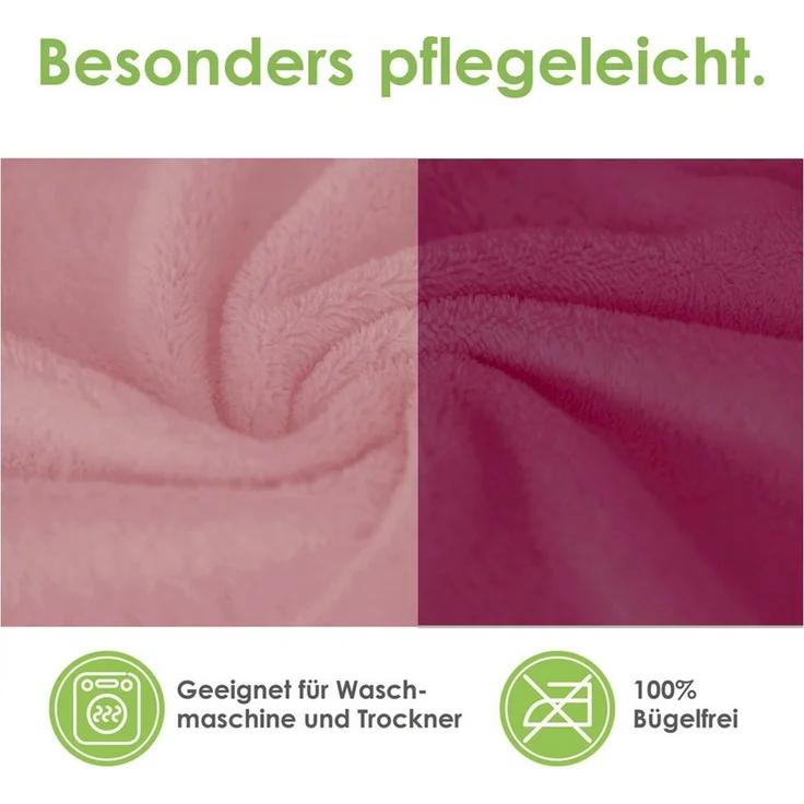 heimtexland Bettwäsche kuschelige Winter Wende-Bettwäsche Cashmere Touch, Microfaser, Kopfkissen 80x80 I Bettdecke 135x200 I malve – Bild 3