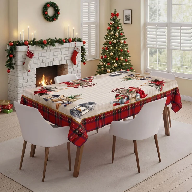 Hermia Concept 'Xmas 33' Tischdecke, Mehrfarbig, 160 x 220 cm – Bild 1