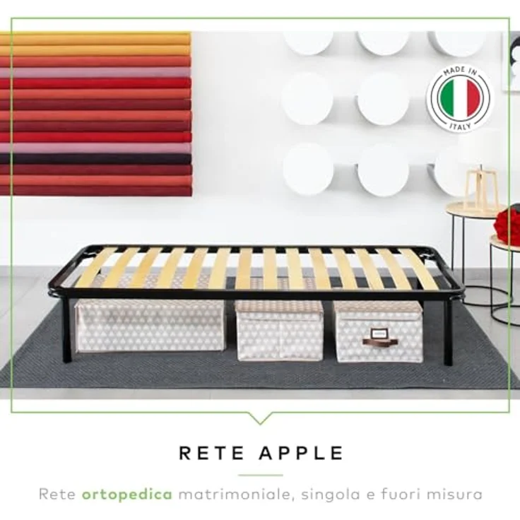 EVERGREENWEB - Bett Lattenrost 90x180 Einzelbett Höhe 35 cm Orthopädisches Extra Komfort Leisten Holz mit 4 Abnehmbar Füße, Verstärkte Rahmen aus Stahl Bettgestell geeignet für alle Betten & Matratzen – Bild 8