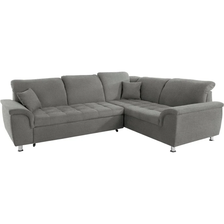 DOMO collection Ecksofa Franzi, zeitlos und elegant, moderne Sitzheftung, L-Form, wahlweise mit Kopfteilverstellung (dann Breite: 275 cm) – Bild 3