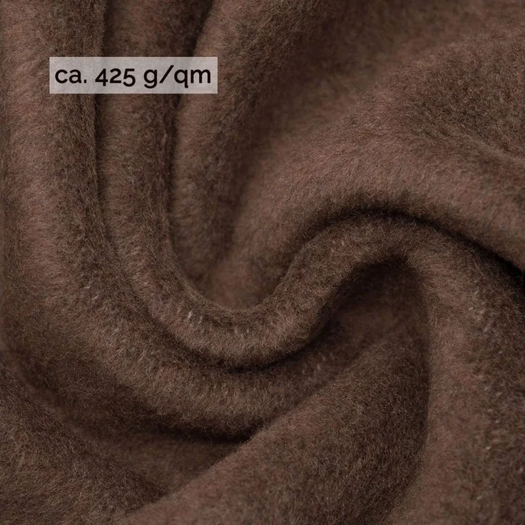 ZOLLNER Kuscheldecke mit Einfassband, 150x200 cm, braun – Bild 4