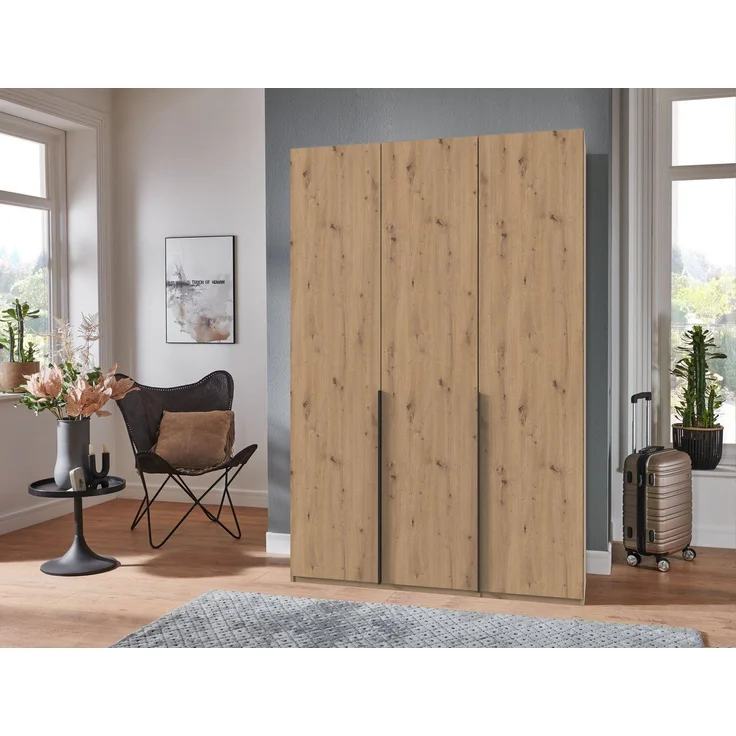 Wimex Kleiderschrank Mugano,in 5 Breiten,2 Höhen,2 Tiefen, viele Farben, Made in Germany (in Basic oder Premium Ausstattung) mit langen Griffen aus Metall, mit oder ohne Spiegel – Bild 1