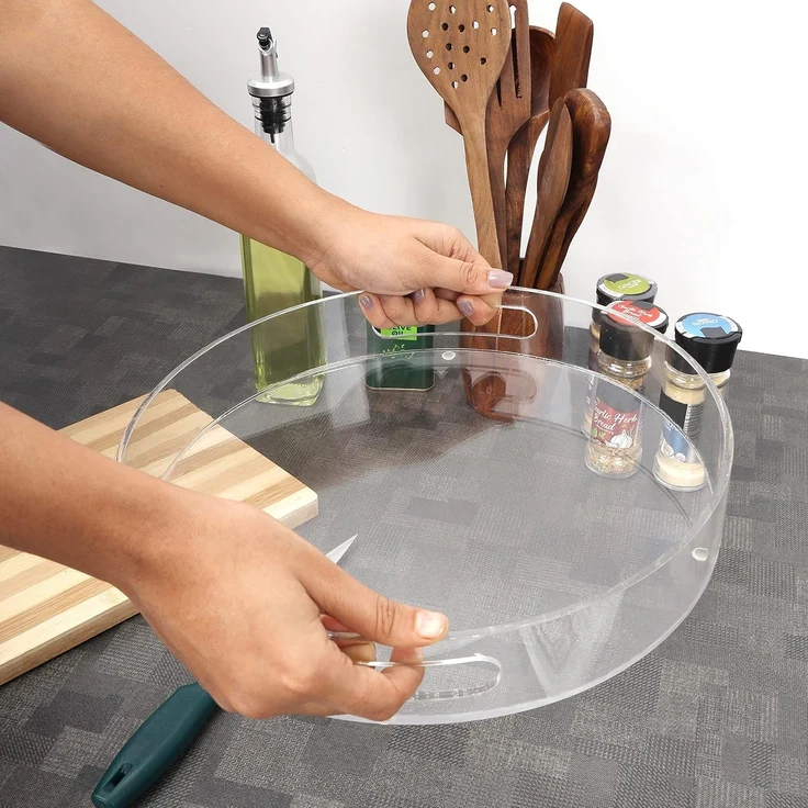 Kurtzy Organizer Transparentes Rundes Tablett - 30 cm (1 St) – Bild 4