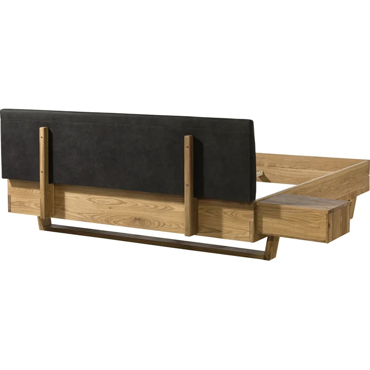 Bett mit Nachttisch links Fichte 160x200x85 natur gebeizt / geölt, Kopfteil anthrazit FICHTELBERG #54 – Bild 10