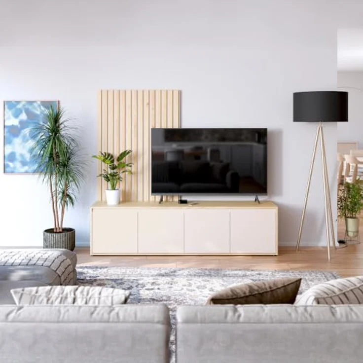 Forte Wohnwand SKELPE - Wohnzimmer in Artisan Eiche (D78)-Sand (U60) – Bild 2
