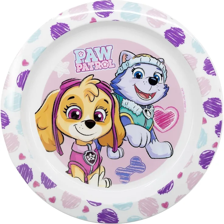 Mikrowellengeschirr Teller Ø22 für Kinder verschiedene Motive PawPatrol Girls