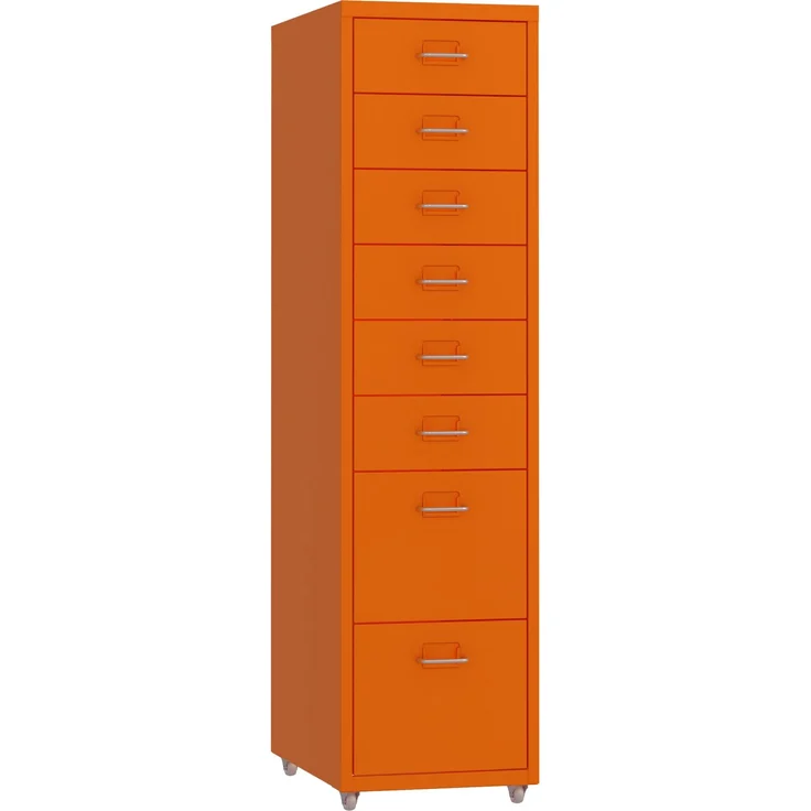 Rollcontainer Kökar mit 8 Schubladen 109x28x41 cm Orange [en. casa] – Bild 3