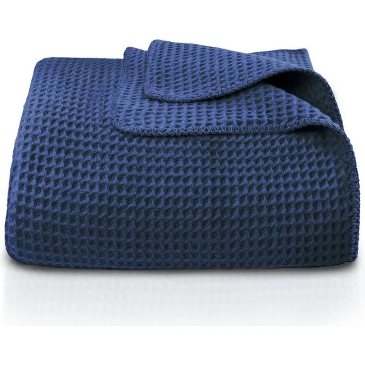 Wohndecke Wohndecke Waffelpique aus Baumwolle - Kuscheldecke, Baumwolldecke -, Laynenburg, Decke als Sofa-decke, Couchdecke, Wolldecke aus Baumwollmix – Bild 4