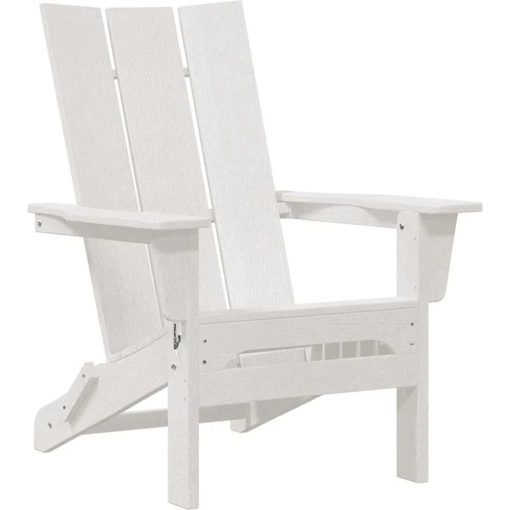 vidaXL Klappbarer Adirondack-Stuhl Weiß 80,5 x 74,5 x 92 cm HDPE 42006617 – Bild 1