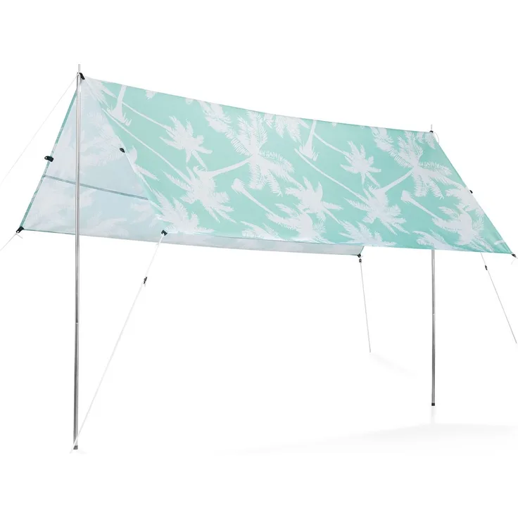 GARVIDA Sonnensegel - 210x175 cm - türkis/weiß