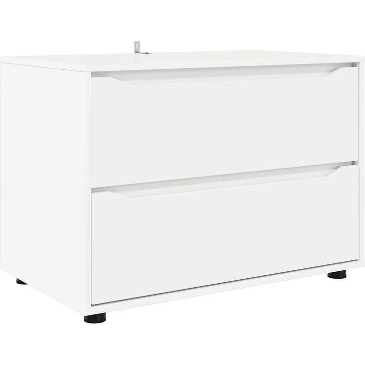 vidaXL Aufbewahrungsschrank 80 x 48 x 57 cm Holzwerkstoff Weiß 888817 – Bild 2