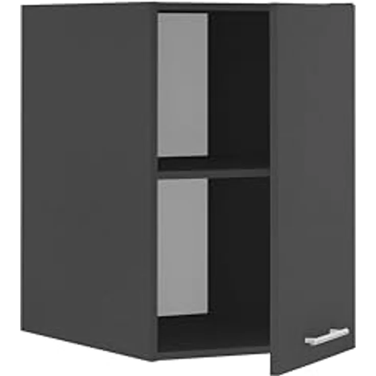 Laundreezy Schrankaufsatz für Waschmaschinenschrank, Anthrazit - Aufsatzschrank für zusätzlichen Stauraum in der Waschküche - 50 x 76 x 68 cm (B/H/T) – Bild 4