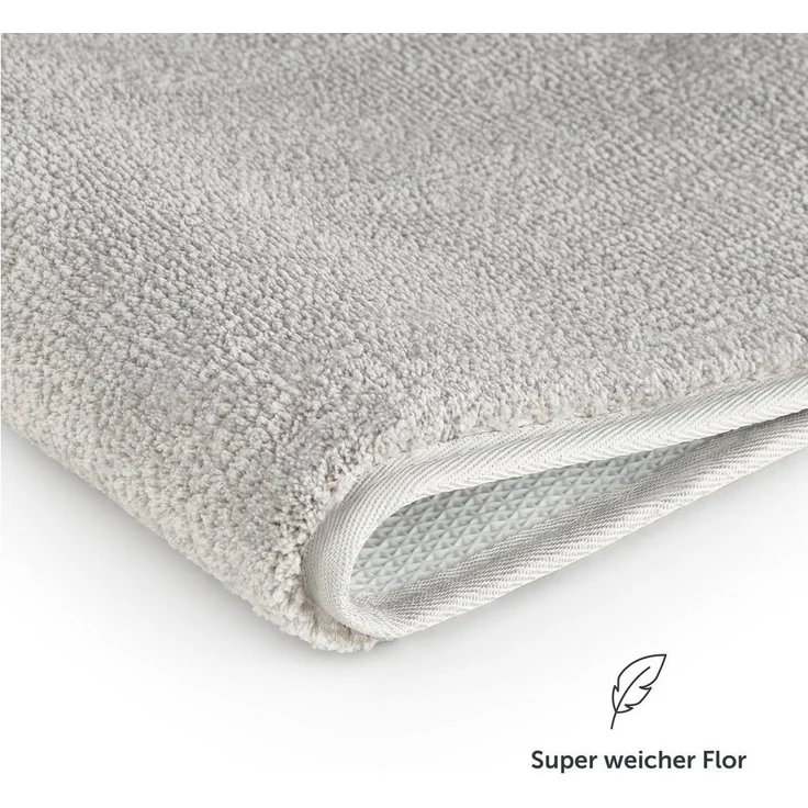 Blumtal Badematte rutschfester und weicher Badezimmerteppich, rutschsicher, strapazierfähig, waschbar, Polyester, Badvorleger in 50x80 cm - waschbar – Bild 3