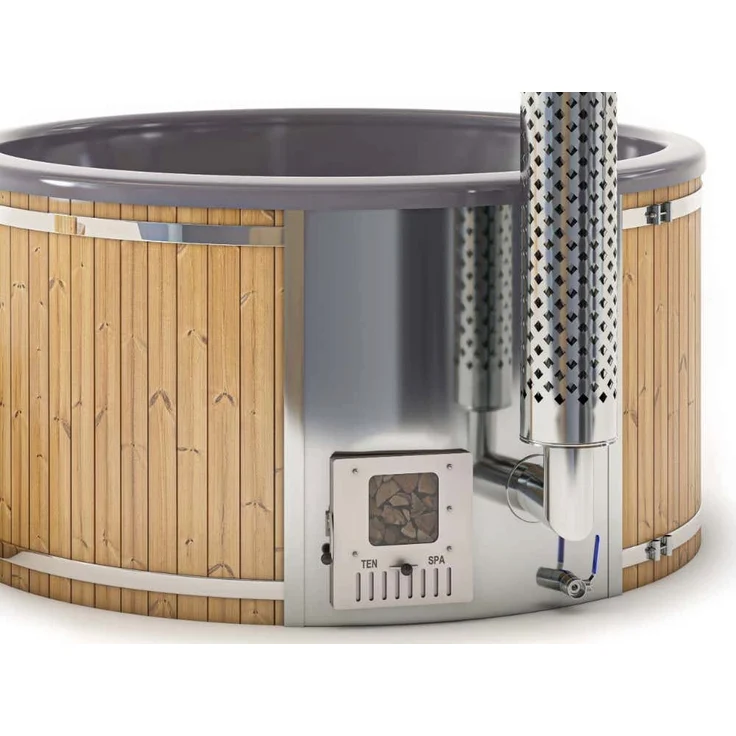 FinnTherm Badefass Stockholm aus Holz – Bild 2