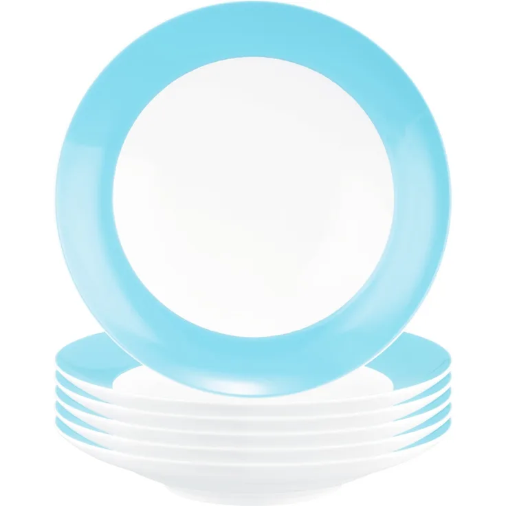Seltmann Weiden Liberty Pure Colors Suppenteller ø 23,5 cm 6er Set - Lagoon Blue